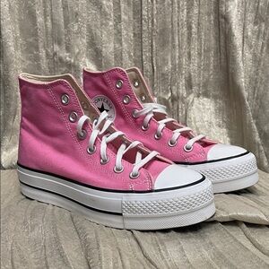 Converse Women's Pink Canvas High-Tops